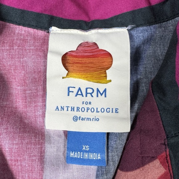 Farm for Anthropologie Womens XS 2 Piece Parrot Printed Wide Leg Boho Top Pants - Picture 4 of 16